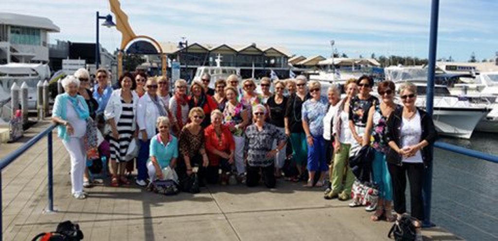 Members of the Runaway Bay VIEW Club ready for a morning tea cruise on the Broadwater. Members of the Runaway Bay VIEW Club ready for a morning tea cruise on the Broadwater.